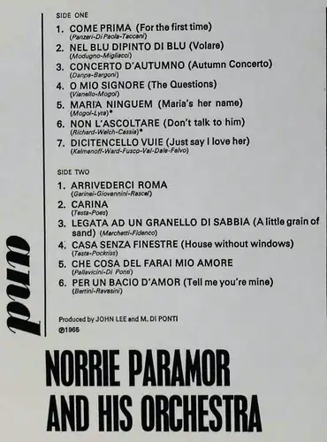 LP Cliff Richard:  When In Rome (EMI 1A 052-07174) NL 