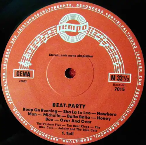 LP Beat-Party (Tempo LP 7015) D 1966