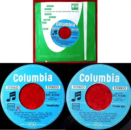 EP Will Brandes Angele Durand: Melodie & Rhythmus IV (Columbia STC 41200) D 1960