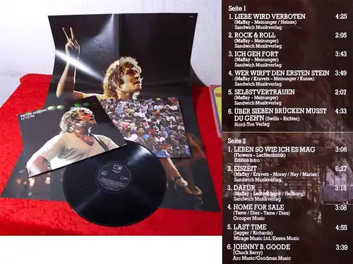 LP Peter Maffay: Live ´82 (Metronome 0060.523) mit Poster