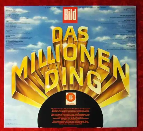 LP Das Millionending - BILD Promotion Mappe - 1977 - 100 Jahre Kulturträger LP