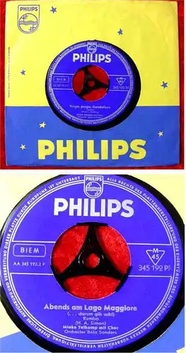 Single Mieke Telkamp: Prego, prego, Gondoliere (Philips 345 192 PF) D 1959