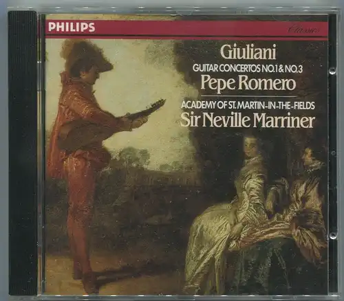 CD Giuliani: Guitar Concertos / Pepe Romero Neville Marriner (Philips)