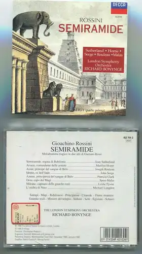 CD Sutherland Horne Bonynge: Rossini - Semiramide (Decca) D 1996