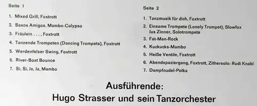 LP Hugo Strasser: Tanz mit Hugo Strasser (Telefunken Musik für Alle NT 115) D