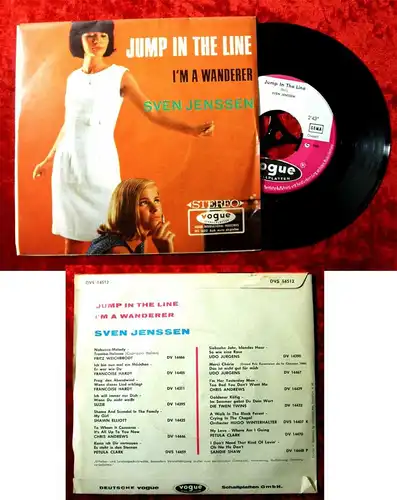 Single Sven Jenssen: Jump in the Line / I´m a Wanderer (Vogue DVS 14512) D 1966