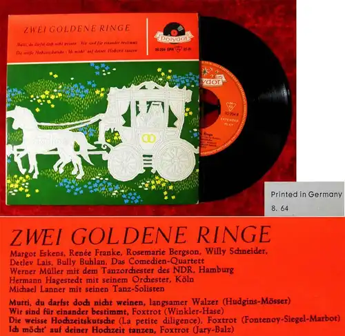 EP Zwei goldene Ringe (Polydor 20 204 EPH) D 1964 Margot Eskens Renée Franke...