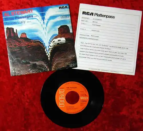 Single Al Stewart: Time Passages  (RCA PB 5121) D 1978 w/ Plattenpass