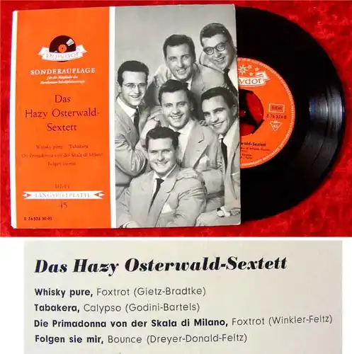 EP Hazy Osterwald Sextett Polydor Clubsonderauflage