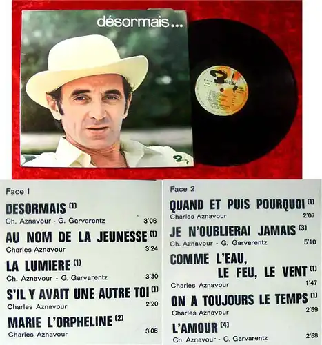LP Charles Aznavour: Désormais (Barclay) F