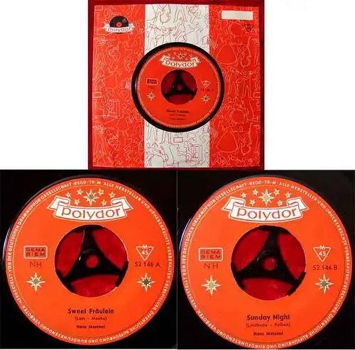 Single Hans Messner: Sweet Fräulein / Sunday Night (Polydor 52 146) D