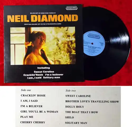 LP Dave Challinor: Million Copy Hit Songs made famous by Neil Diamond (UK 1974)