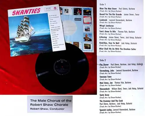 LP Male Chorus of Robert Shaw Chorale: Shanties (RCA LPM-9894) D