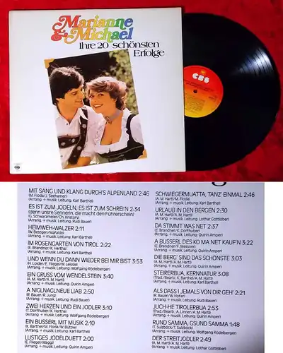 LP Marianne & Michael: Ihre 20 schönsten Erfolge (CBS 34 970 4) Club Edition