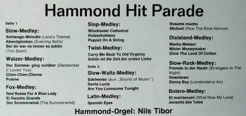 LP Nils Tibor: Hammond Hit Parade (Decca NX 163) D