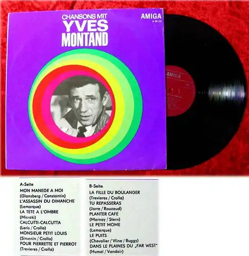 LP Yves Montand: Chansons mit Yves Montand (1968) (Amiga) DDR