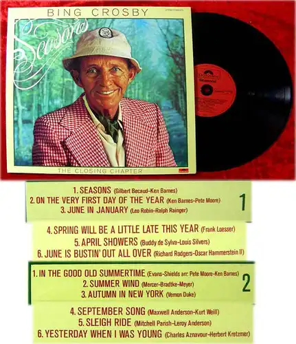 LP Bing Crosby Seasons -Sein letztes Album 1977 (Polydor)