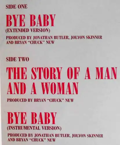 Maxi Ruby Turner: Bye Baby (Jive 620635 AE) D 1985