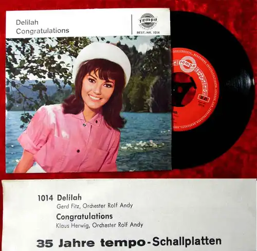 Single Gerd Fitz: Delilah / Klaus Herwig: Congratulations (Tempo 1014) D 1968