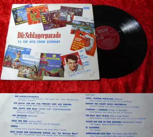 LP Die Schlagerparade - 14 Top Hits from Germany - Südafrika Pressung 60's