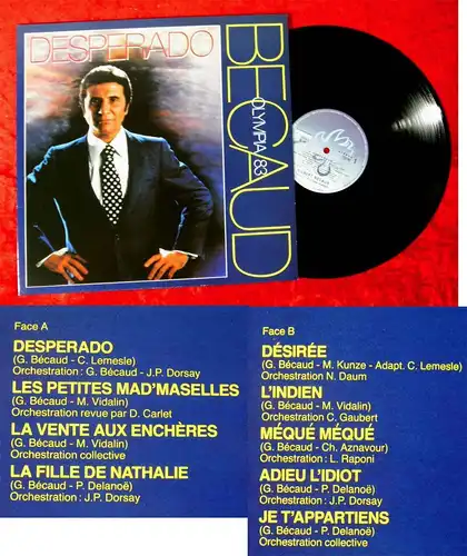 LP Gilbert Becaud: Desperado - Olympia ´83 (EMI Pathé ) F 1983