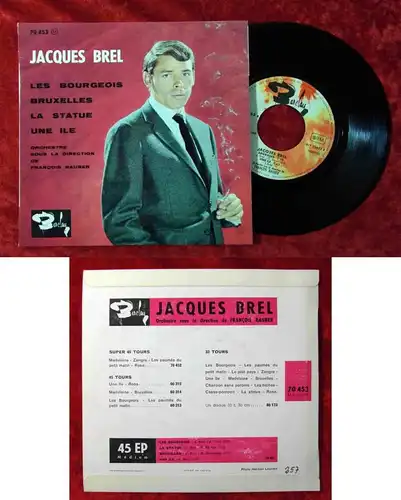 EP Jacques Brel: Les Bourgeois + 3 (Barclay 70 453) F 1962