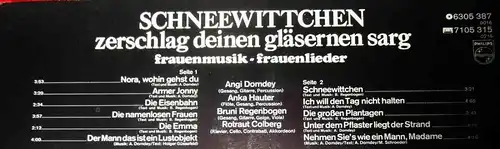 LP Schneewittchen: Zerschlag deinen gläsernen Sarg (Philips 6305 387) D 1978
