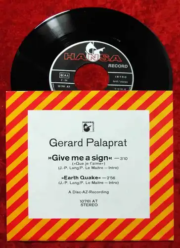 Single Gerard Palaprat: Give me a sign (Hansa 10 761 AT) D