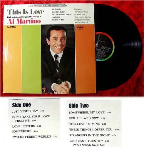 LP Al Martino This Is Love (Capitol)