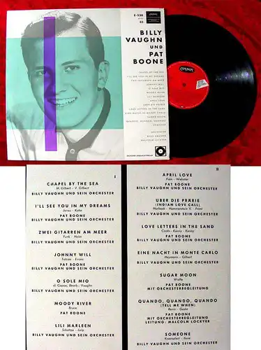 LP Billy Vaughn & Pat Boone (Deutscher Schallplattenclub London E 530) D