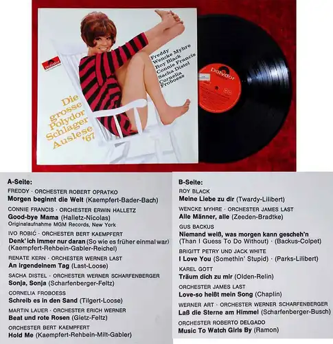 LP Grosse Polydor Schlager Auslese ´67 (Clubsonderauflage H 844) D 1967
