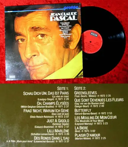 LP Jean Claude Pascal: Profile (Decca 624035 AL) D 1979
