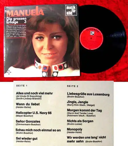 LP Manuela: Die grossen Erfolge 3 (Musik für Alle NT 552)