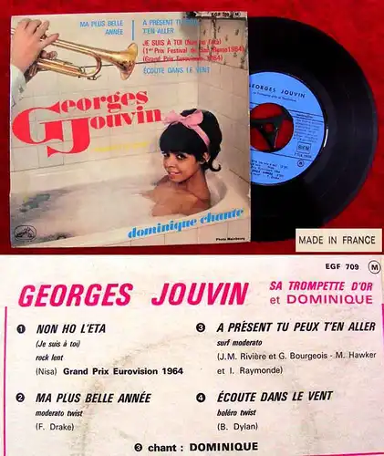 EP Georges Jouvin: & Dominique: No Ho L´Eta + 3 (HMV EGF 709) F 1964