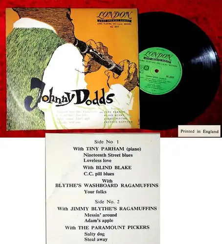 25cm LP Johnny Dodds Volume 2 (London AL 3513) UK 1953