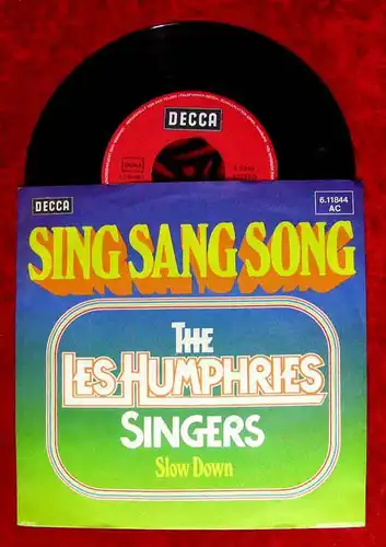 Single Les Humphries Singers: Sing Sang Song (Decca 611 844) D 1976
