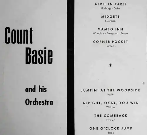 25cm LP Count Basie in Europe (Deutscher Schallplattenclub D 020) D