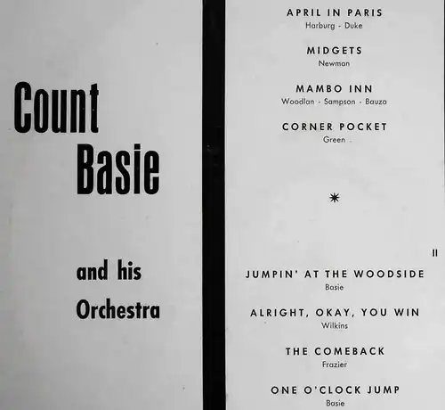 25cm LP Count Basie in Europe (Deutscher Schallplattenclub D 020) D 