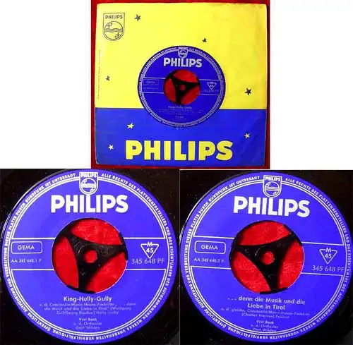 Single Vivi Bach: King Hully Gully (Philips 345 648) D