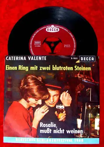 Single Caterina Valente Einen Ring mit zwei blutroten Steinen (Decca) D