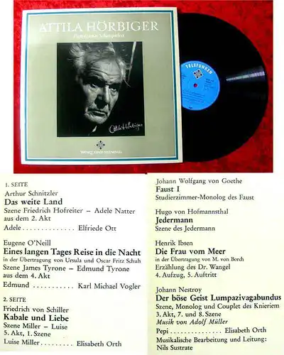 LP Attila Hörbiger - Porträt eines Schauspielers (Telefunken STSC 13 453) D 1967