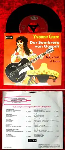 Single Yvonne Carré: Der Sombrero von Gaspar (Decca 19 321) D