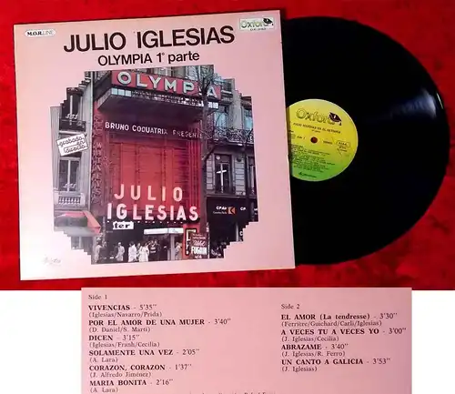 LP Julio Iglesias: Olympia 1° Parte (Oxford OX 3152) Spanien 1979