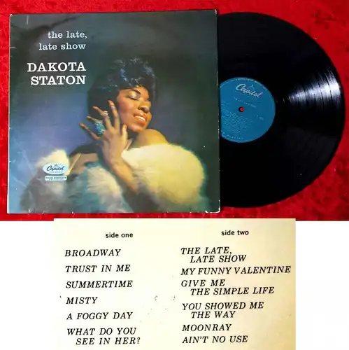 LP Dakota Staton: The Late, late Show (Capitol T 876) UK 1957