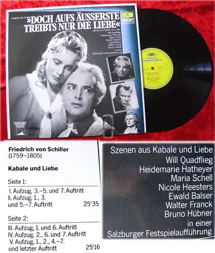 LP Doch aufs Äusserste treibt's nur die Liebe (DGG) Maria Schell