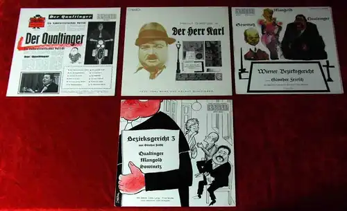 4 Langspielplatten HELMUT QUALTINGER   - Vinylsammlung -