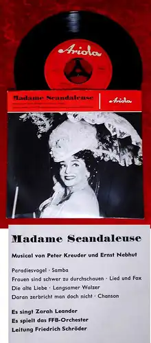 EP Madame Scandaleuse mit Zarah Leander (Ariola 36 739 C) D 1959