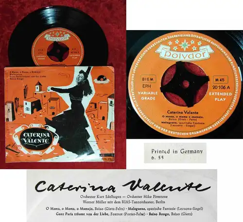 EP Caterina Valente (Polydor 20 106 EPH) D 1955