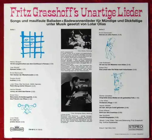 LP Fritz Grasshoff´s Unartige Lieder (Intercord 720-08 U) D