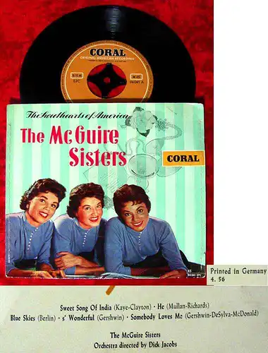 EP McGuire Sisters: The Sweethearts of America (Coral 94 041) D 1956